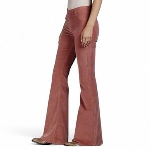 Free People Penny Pull-On Corduroy Flare Pant in Mauve Sz 26